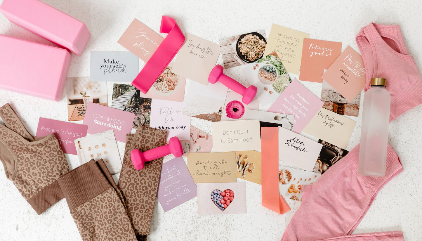 Fitness Vision Board Cards