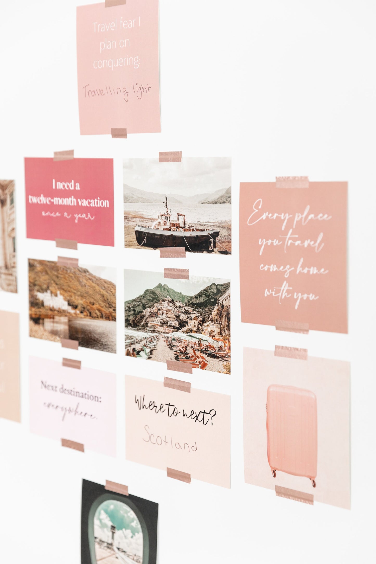 Travel Vision Board Cards