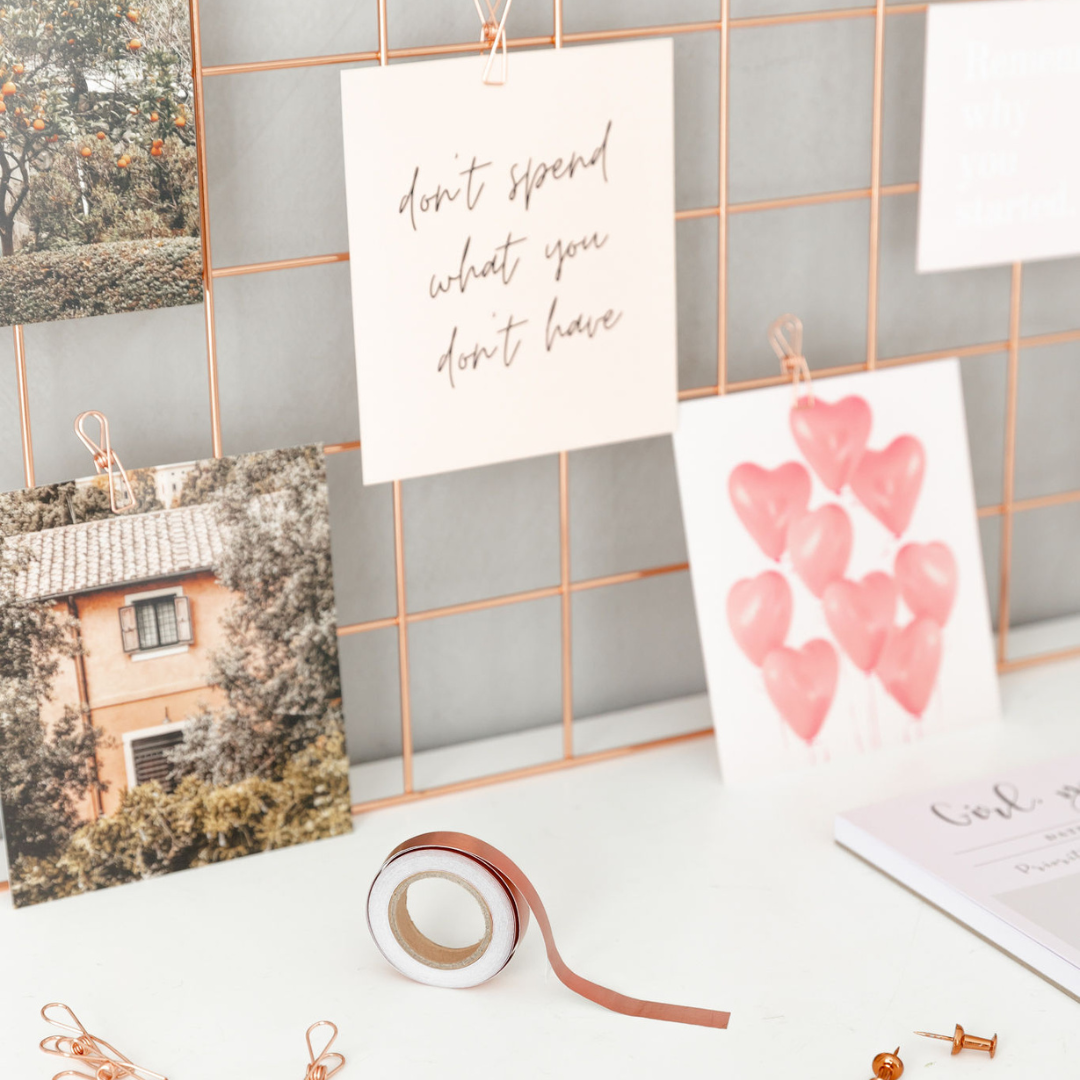 Vision board starter cards for goal setting