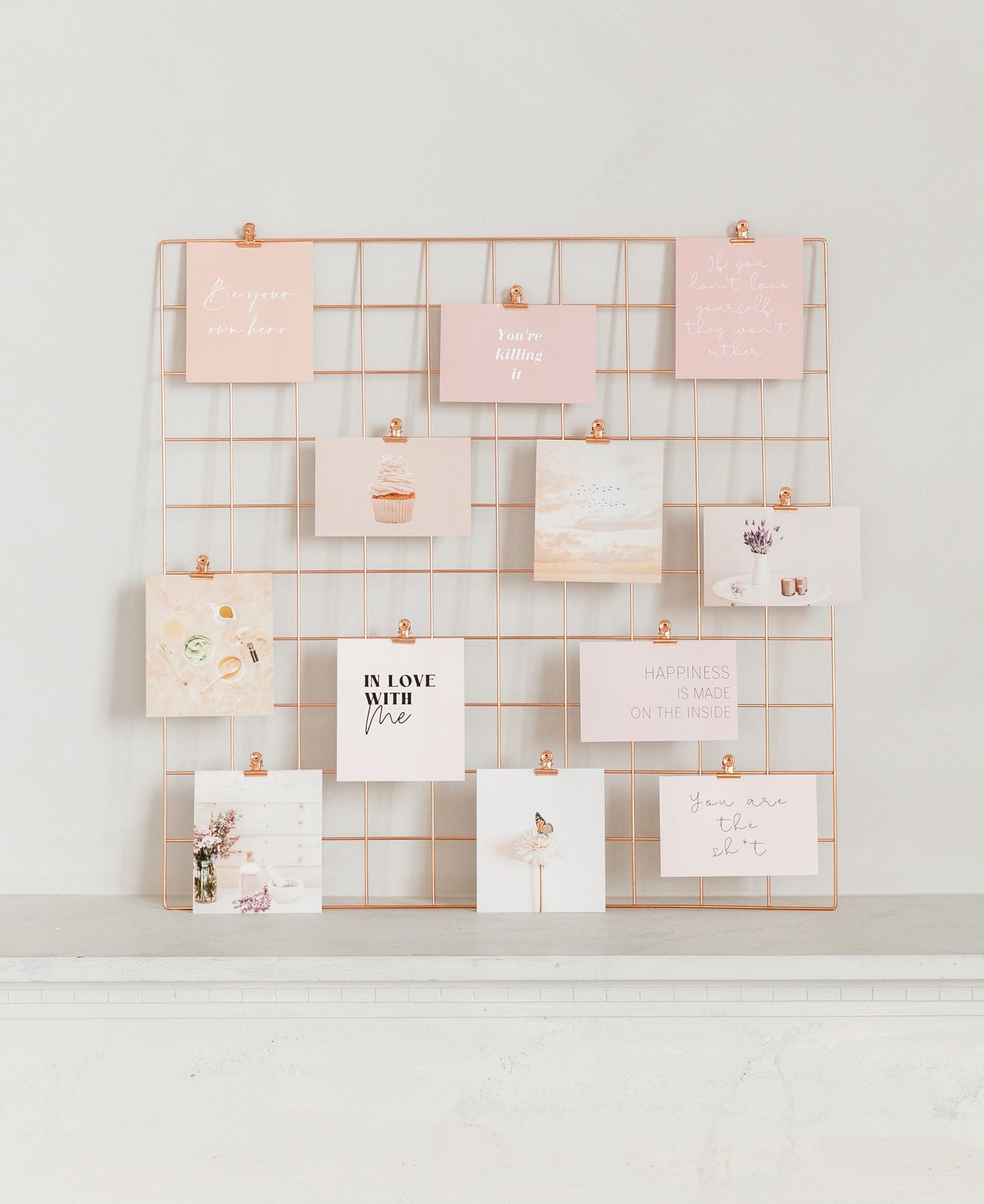 Handmade self-love vision board cards printed on FSC-certified paper in Canada