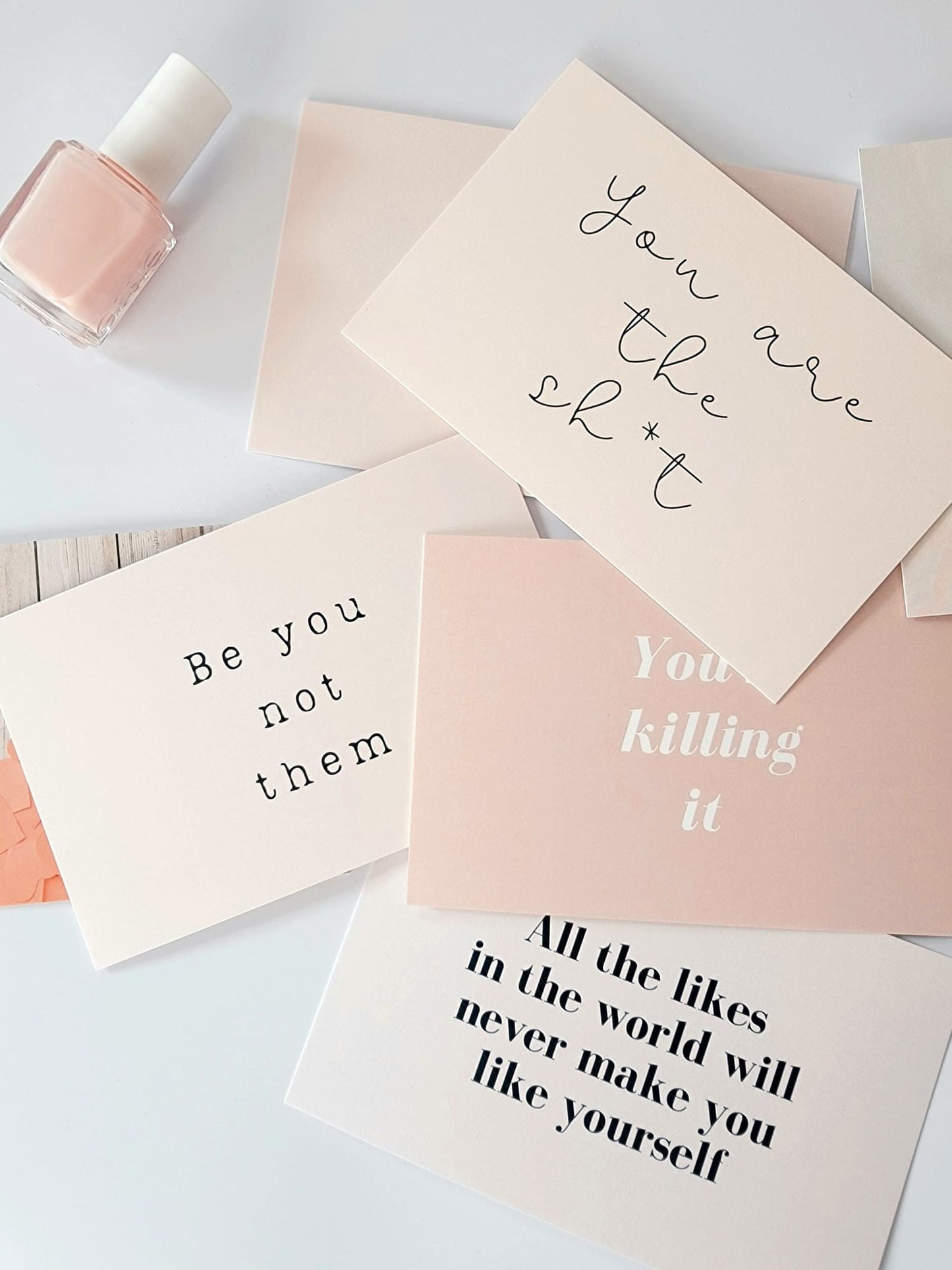 Self-love card set with keepsake box for storage and gifting